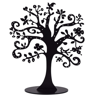 Affichage acrylique noir fait sur commande d'arbre d'affichage acrylique transparent de bijoux pour Jewely