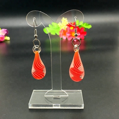 Support de bureau de boucle d'oreille d'affichage acrylique de bijoux de forme d'arbre