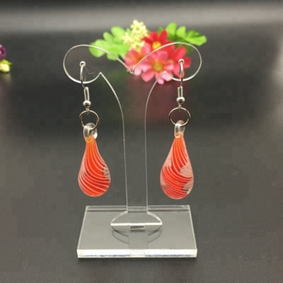 Support de bureau de boucle d'oreille d'affichage acrylique de bijoux de forme d'arbre