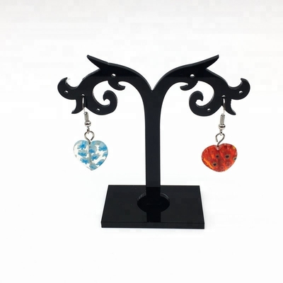 Support de bureau de boucle d'oreille d'affichage acrylique de bijoux de forme d'arbre
