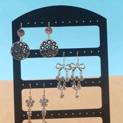 polonais en cristal de maquillage d'affichage de bijoux d'acrylique de 3mm de bijoux de boucle d'oreille d'affichage acrylique de support