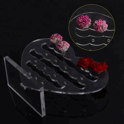 Présentoir cosmétique de boucle d'oreille de kit d'extension de bijoux acryliques de maquillage