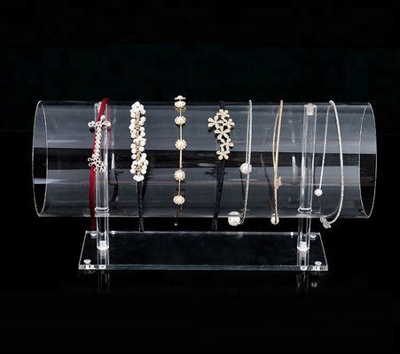 Service acrylique d'OEM de présentoir de bracelet d'affichage acrylique clair de bijoux