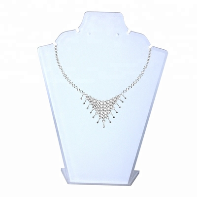 Affichage acrylique adapté aux besoins du client de bijoux de dessus de secousse de support de collier largement appliqué