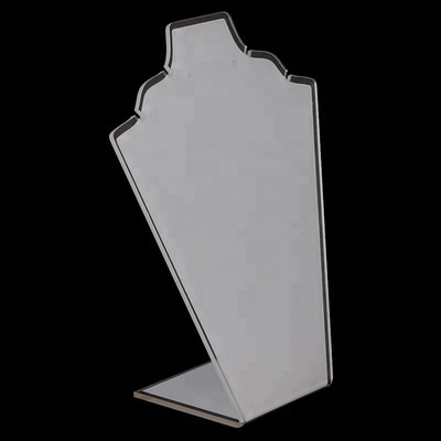 Affichage acrylique adapté aux besoins du client de bijoux de dessus de secousse de support de collier largement appliqué