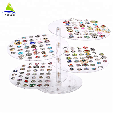 Plateau acrylique de présentoir de boucle d'oreille d'affichage de bijoux de plan de travail pour le détaillant