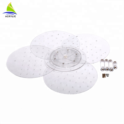 Plateau acrylique de présentoir de boucle d'oreille d'affichage de bijoux de plan de travail pour le détaillant