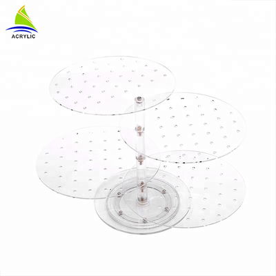 Plateau acrylique de présentoir de boucle d'oreille d'affichage de bijoux de plan de travail pour le détaillant
