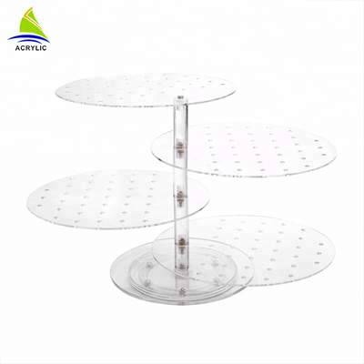 Plateau acrylique de présentoir de boucle d'oreille d'affichage de bijoux de plan de travail pour le détaillant