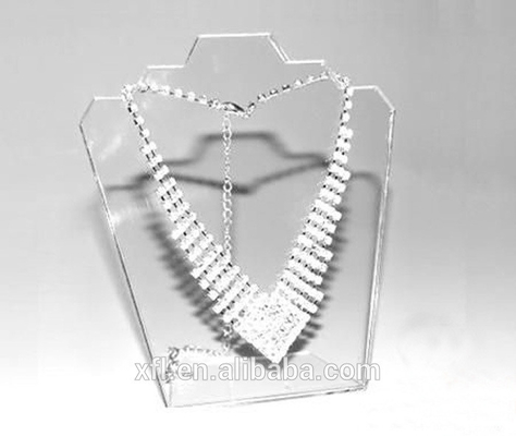 Ensemble d'affichage acrylique clair détachable de bijoux de boucle d'oreille et de collier de nouvelle conception