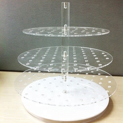 Polonais en cristal acrylique du support 3mm de bijoux de partie supérieure du comptoir qui respecte l'environnement