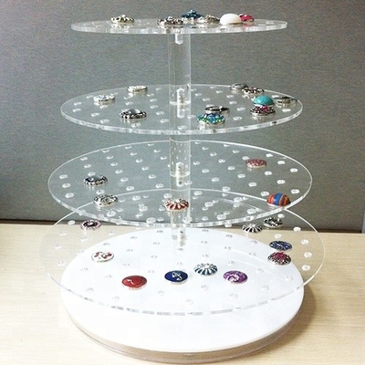 Polonais en cristal acrylique du support 3mm de bijoux de partie supérieure du comptoir qui respecte l'environnement