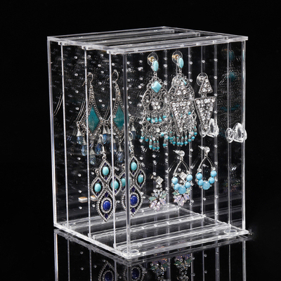 Taille adaptée aux besoins du client par support acrylique acrylique transparent de bijoux d'affichage de bijoux