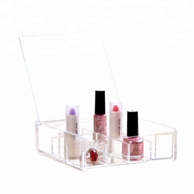 Boîte de rangement acrylique adaptée aux besoins du client de bijoux de compartiment cosmétique acrylique d'affichage