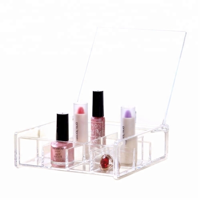 Boîte de rangement acrylique adaptée aux besoins du client de bijoux de compartiment cosmétique acrylique d'affichage