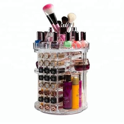 Affichage cosmétique acrylique de mode claire tournant l'organisateur acrylique de rouge à lèvres