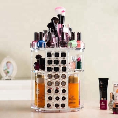 Affichage cosmétique acrylique de mode claire tournant l'organisateur acrylique de rouge à lèvres