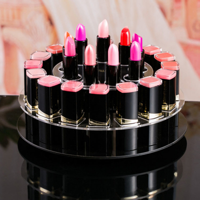 360 degrés tournant l'organisateur cosmétique de maquillage de plexiglass acrylique
