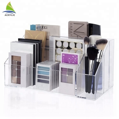 L'acrylique en cristal transparent composent l'organisateur cosmétique acrylique moderne d'organisateur
