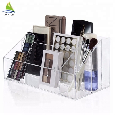 L'acrylique en cristal transparent composent l'organisateur cosmétique acrylique moderne d'organisateur