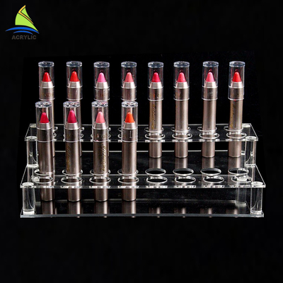 Contre- cadre acrylique cosmétique transparent clair d'affichage de lustre de lèvre