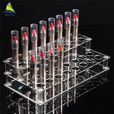 Contre- cadre acrylique cosmétique transparent clair d'affichage de lustre de lèvre