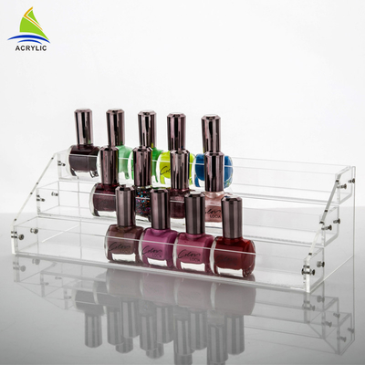 Service clair commercial d'OEM de présentoir de vernis à ongles de forme d'échelle d'épaisseur