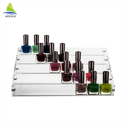 Service clair commercial d'OEM de présentoir de vernis à ongles de forme d'échelle d'épaisseur