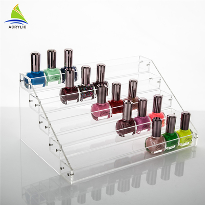 Service clair commercial d'OEM de présentoir de vernis à ongles de forme d'échelle d'épaisseur