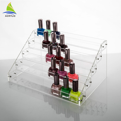 Service clair commercial d'OEM de présentoir de vernis à ongles de forme d'échelle d'épaisseur