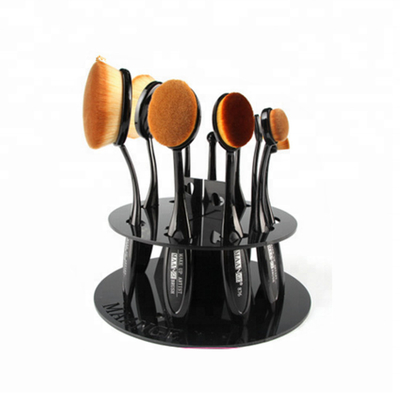 Support de séchage de brosse de forme de brosse à dents de lustre d'affichage cosmétique acrylique de support