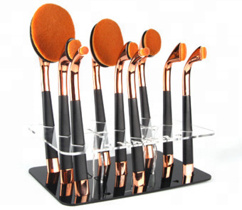 Support de séchage de brosse de forme de brosse à dents de lustre d'affichage cosmétique acrylique de support