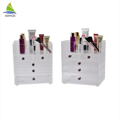 Organisateur acrylique de maquillage de boîte de rangement acrylique universelle de maquillage de 5 tiroirs