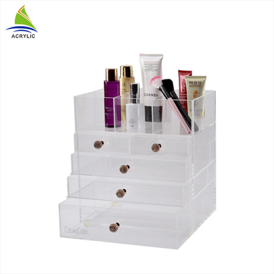 Organisateur acrylique de maquillage de boîte de rangement acrylique universelle de maquillage de 5 tiroirs