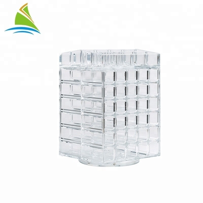 Boîte acrylique adaptée aux besoins du client de support de stockage de maquillage d'affichage d'espace libre de support cosmétique acrylique de rouge à lèvres