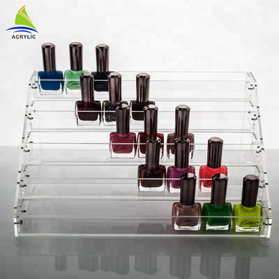 Les présentoirs à gradins acryliques supérieurs de Tableau tiennent le support d'affichage acrylique de vernis à ongles