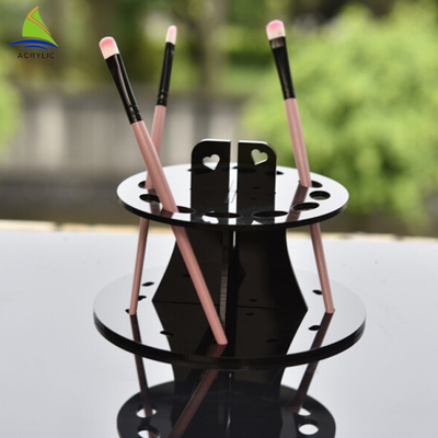 Support acrylique en gros adapté aux besoins du client de dessiccateur de brosse de maquillage