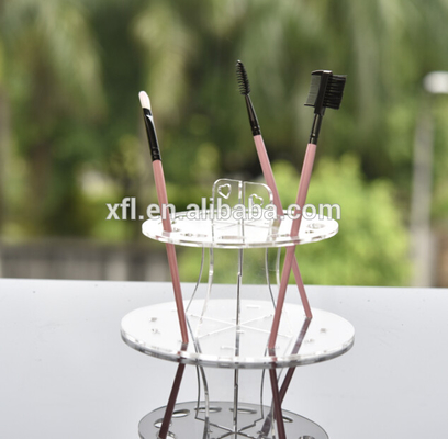 Support acrylique en gros adapté aux besoins du client de dessiccateur de brosse de maquillage