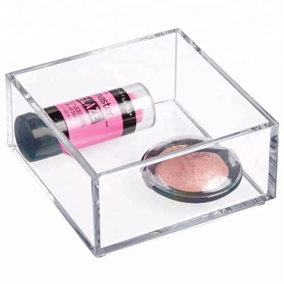 Certification cosmétique acrylique de la CE de plateau de boîte de rangement d'organisateur acrylique de maquillage