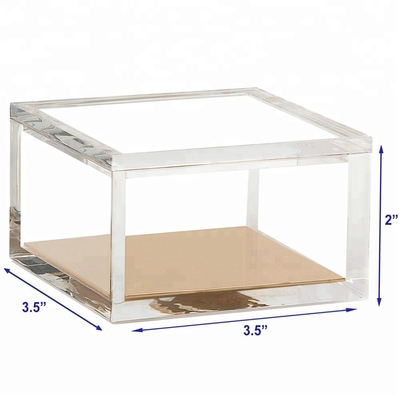Certification cosmétique acrylique de la CE de plateau de boîte de rangement d'organisateur acrylique de maquillage