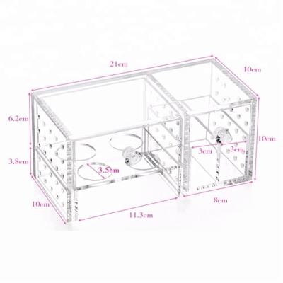 Boîte de rangement cosmétique acrylique moderne de protection de coton de maquillage d'espace libre de support d'affichage