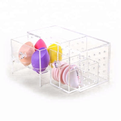 Boîte de rangement cosmétique acrylique moderne de protection de coton de maquillage d'espace libre de support d'affichage
