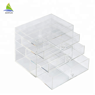 organisateur acrylique de cosmétique de maquillage de 3 couches