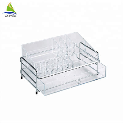 Support acrylique de maquillage de tireurs clairs de table de l'organisateur 1