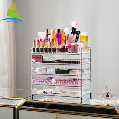 L'acrylique de maquillage de contrat de cadeau de Noël rougissent organisateur