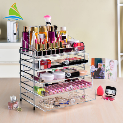 Organisateur acrylique professionnel de maquillage de tiroir de centre commercial