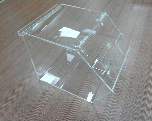 Stockage acrylique léger de sucrerie de plexiglass de poubelle de sucrerie de Transaprent