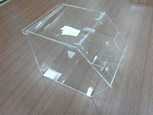 Stockage acrylique léger de sucrerie de plexiglass de poubelle de sucrerie de Transaprent
