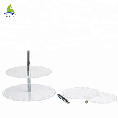 Support en plastique acrylique moderne de gâteau de la meilleure de qualité de place de dessert tour de petit gâteau