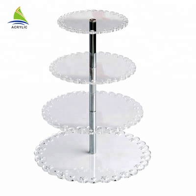 Support en plastique acrylique moderne de gâteau de la meilleure de qualité de place de dessert tour de petit gâteau